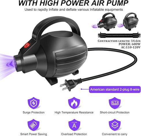 AWSUM 4ft L x 3ft Diam الجمباز الهواء الأسطوانة تراجع حصيرة برميل Backbend المدرب لصالة الألعاب الرياضية معدات نفخ مع مضخة كهربائية in Kuwait