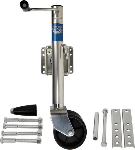 Jeremywell 1500lbs Trailer Jack with Double Wheel, Adjustable 12" Lift Travel, Boat On for Boat RV Utility, Swivel Tongue Towing Dual Wheel in Kuwait