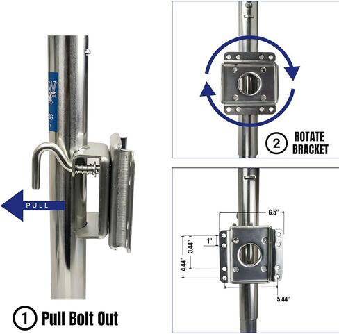 Jeremywell 1500lbs Trailer Jack with Double Wheel, Adjustable 12" Lift Travel, Boat On for Boat RV Utility, Swivel Tongue Towing Dual Wheel in Kuwait