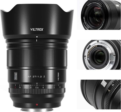 VILTROX 27mm F1.2 Pro Level Z Mount Lens Autofocus Lens f/1.2 Large Aperture APS-C Lens Compatible with Nikon Z9 Z8 Z7 Z6 Z5 Z50 Z30 ZFC Nikon Z Mount Cameras Lens in Kuwait