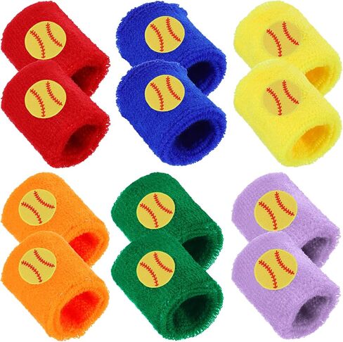PATIKIL Colorful Sports Wristbands, Packs Sweatbands Terry Cloth for Soccer Baseball Basketball in Saudi Arabia