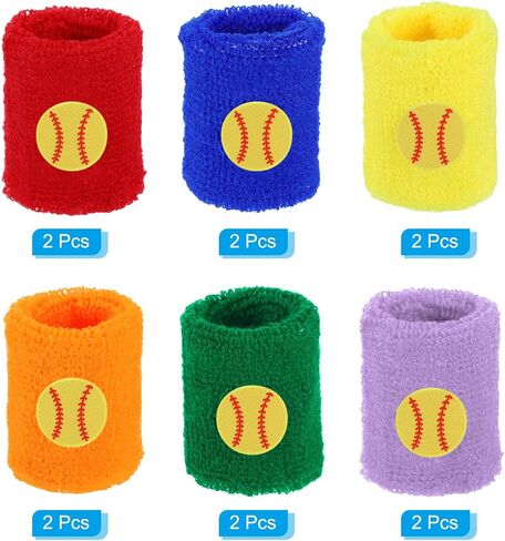 PATIKIL Colorful Sports Wristbands, Packs Sweatbands Terry Cloth for Soccer Baseball Basketball in Saudi Arabia