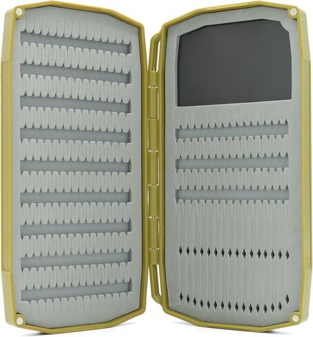 صندوق الطيران الرغوي UMPQUA UPG لعطلة نهاية الأسبوع - حقيبة تخزين الذبابة خفيفة الوزن وخفيفة الوزن ومقاومة للصدمات وسريعة التحميل - منظم أدوات صيد الأسماك، صغير - زيتوني in Kuwait