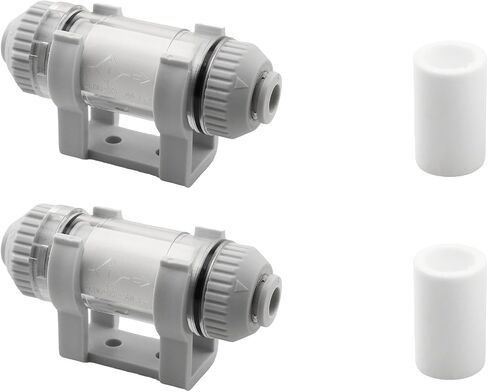 TAODAN 2PCS Air Vacuum Precision Filter Pneumatic Pipeline Air Filtration Effect ZFC200-06B (Snap-in Type) with 2 Replaceable Hose Nylon Filter Cores in Saudi Arabia