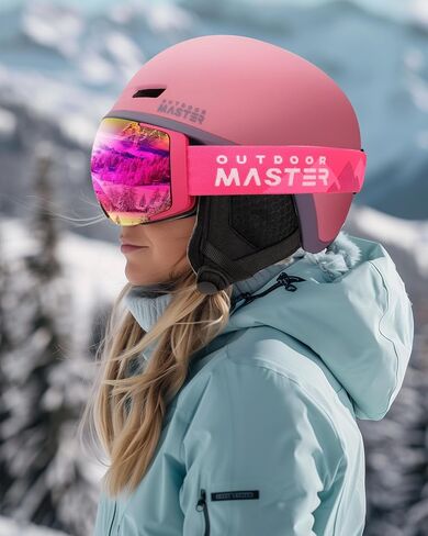OutdoorMaster Diamond II MIPS Ski Helmet with Ski Goggles PRO Set - Adjustable Fit Snowboard Helmet and Snow Goggles Set - Snow Sport Helmet for Men, Women & Youth in Kuwait