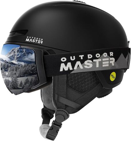 OutdoorMaster Diamond II MIPS Ski Helmet with Ski Goggles PRO Set - Adjustable Fit Snowboard Helmet and Snow Goggles Set - Snow Sport Helmet for Men, Women & Youth in Kuwait
