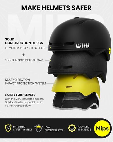 OutdoorMaster Diamond II MIPS Ski Helmet with Ski Goggles PRO Set - Adjustable Fit Snowboard Helmet and Snow Goggles Set - Snow Sport Helmet for Men, Women & Youth in Kuwait