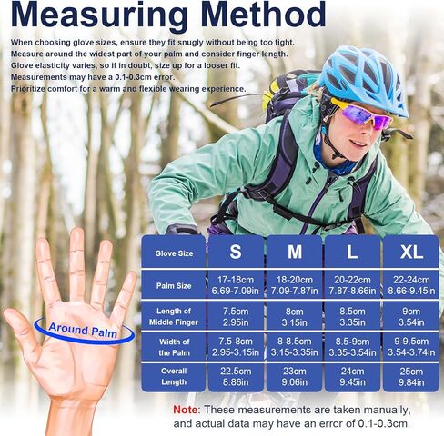 Winter Gloves, Anti Slip Touchscreen Gloves Windproof Cycling Gloves, Thermal Gloves Cold Weather Cycling Gloves for Men Women Walking Riding Driving in Saudi Arabia