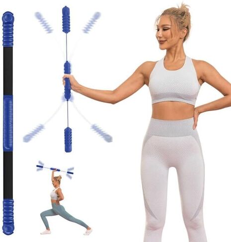 Fitness Exercise Bar,Elastic Fitness Bar,High Frequency Vibration Training Bar,Fat Buring Workout Bar For Yoga Pilates Sports,Power Twister Bar For Arm,Abdominal Muscles Strength Exercises In Home Gym in Kuwait