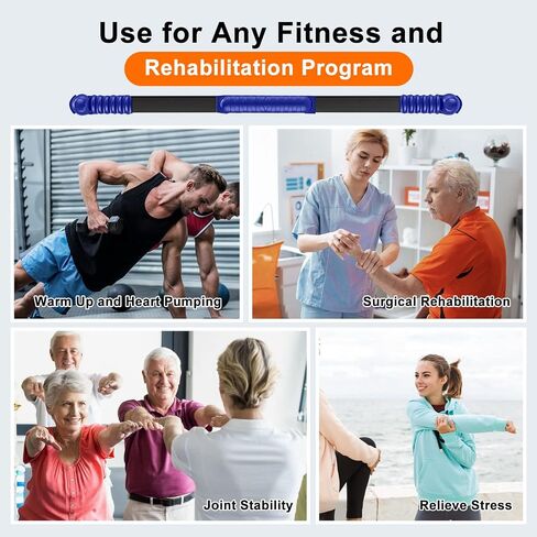 Fitness Exercise Bar,Elastic Fitness Bar,High Frequency Vibration Training Bar,Fat Buring Workout Bar For Yoga Pilates Sports,Power Twister Bar For Arm,Abdominal Muscles Strength Exercises In Home Gym in Kuwait