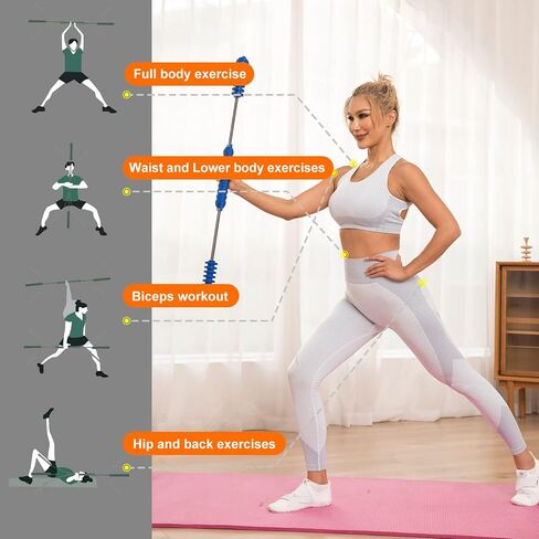 Fitness Exercise Bar,Elastic Fitness Bar,High Frequency Vibration Training Bar,Fat Buring Workout Bar For Yoga Pilates Sports,Power Twister Bar For Arm,Abdominal Muscles Strength Exercises In Home Gym in Kuwait