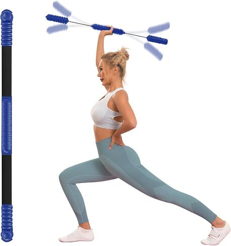 Fitness Exercise Bar,Elastic Fitness Bar,High Frequency Vibration Training Bar,Fat Buring Workout Bar For Yoga Pilates Sports,Power Twister Bar For Arm,Abdominal Muscles Strength Exercises In Home Gym in Kuwait