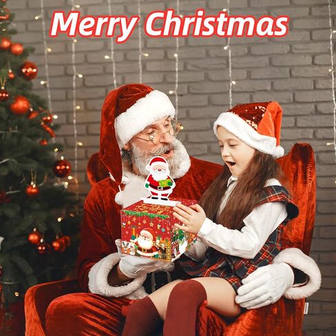 صندوق نقود عيد ميلاد سعيد لسحب الهدايا النقدية - هدايا عيد ميلاد للأولاد والبنات - صندوق هدايا مفاجأة عيد الميلاد - أفكار هدايا نقود - صندوق سحب أموال DIY - زينة عيد ميلاد للرجال والنساء - أسود in Saudi Arabia