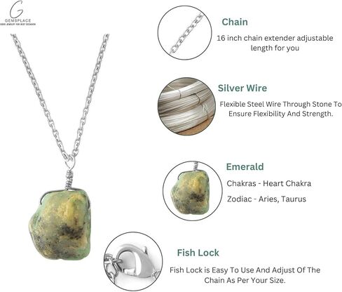 Raw Crystal Necklace, Amethyst Rough Stone Necklace, Dainty Stone Pendant, Healing Crystals Healing Stone Pendant for Beauty, Love and Positive Energy, Jewelry Gift in Kuwait