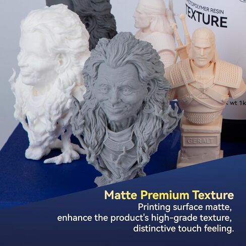3D Printer Resin Texture Resin, Matte Textured Resin, 405nm Standard Photopolymer Resin, High Precision and Wide Compatibility 3D Printing Resin, 1KG - Skin in Saudi Arabia