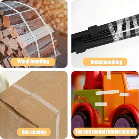 Mono Filament Strapping Tape Strapping Tape 2 Roll 1/2 inch x 60 yds Packing Tape Heavy Duty Reinforced Fiberglass Tape Wearproof Tape Transparent Tape in Saudi Arabia