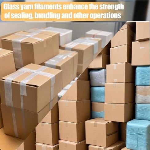 Mono Filament Strapping Tape Strapping Tape 2 Roll 1/2 inch x 60 yds Packing Tape Heavy Duty Reinforced Fiberglass Tape Wearproof Tape Transparent Tape in Saudi Arabia