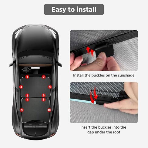 تسلا 2024 موديل 3 ظلة، 2024 موديل 3 سقف زجاجي مظلة فتحة سقف غطاء خلفي نافذة ظل شمس واقي من الشمس سقف متوافق مع تسلا موديل 3 2024 in Kuwait