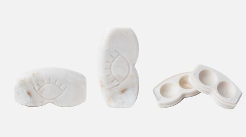 Durable Contact Lens Case | Premium, Non-Plastic, Eco-Friendly Contact Case | Sleek Modern Design with Magnetic Locking System | Made from Luxury Solid Surface Material (White Onyx) in Saudi Arabia