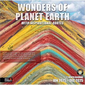 RED EMBER National Parks with Inspirational Quotes 2024 Hangable Monthly Wall Calendar | 12" x 24" Open | Thick & Sturdy Paper | Giftable | Scenic Nature Travel | Explore America the Beautiful