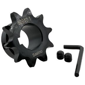 #50 Roller Chain Sprocket Type B 1 inch Bore 10 Tooth, Hardened Antirust 1045 Steel Drive Sprockets 50B10-1