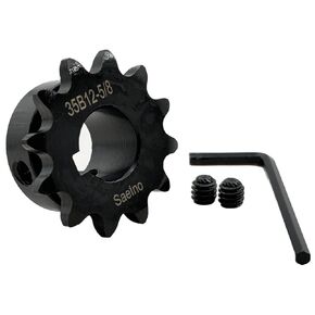 #35 Roller Chain Sprocket Type B 5/8 inch Bore 12 Tooth, Hardened Antirust 1045 Steel Drive Sprockets 35B12-5/8