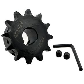 #40 Roller Chain Sprocket Type B 5/8 inch Bore 12 Tooth, Hardened Antirust 1045 Steel Drive Sprockets 40B12-5/8