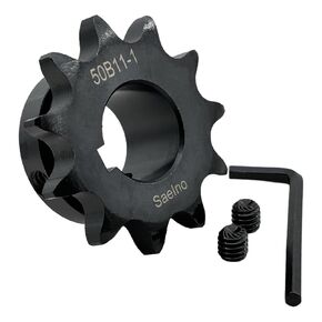 #50 Roller Chain Sprocket Type B 1 inch Bore 11 Tooth, Hardened Antirust 1045 Steel Drive Sprockets 50B11-1