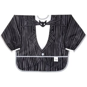 Bumkins Sleeved Bib for Girl or Boy, Baby and Toddler for 6-24 Mos, Essential Must Have for Eating, Feeding, Baby Led Weaning Supplies, Long Sleeve Mess Saving Food Catcher, Soft Fabric, Sand Check