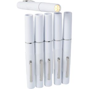 MABIS Reusable Penlights for Medical or Personal Use, White, 6 Count