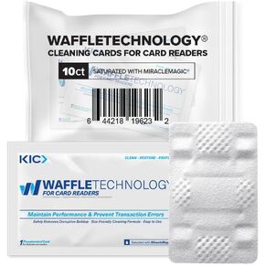 KICTeam - Waffletechnology® Cleaning Cards for Card Reader Payment Machines (40 Cards) - Presaturated with MiracleMagic®