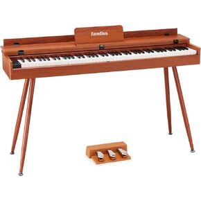 Electric Piano 88 Keys,Digital Piano Weighted For Beginner,Keyboard Piano,Include Piano bench,Power Adapter,Three Pedel,Manual User (Wood Color)