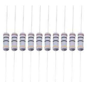 YOKIVE 50 PCS Carbon Film Resistors, 3W 10 Ohm 5% Tolerances Resistor, Good for DIY Electronic Projects (4 Color Band, 0.66x0.22-Inch)