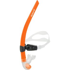 Sporti Swim Snorkel for Lap Swimming- Flexible, Adjustable Head Strap, Streamlined Tube, Soft Silicone Mouthpiece