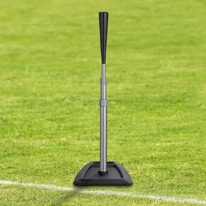 Telescopic Baseball Tees for Hitting Adjustable Height Batting Tee 24" to 45" Easy Assemble Softball Tee with 2 Rubber Tops Heavy Duty Metal Base Hitting Tee for Kids/Youths/Adults