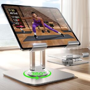 LISEN لجهاز iPad حامل حامل كمبيوتر لوحي قابل للتعديل للمكتب، حامل شاشة محمول حامل كمبيوتر لوحي للسفر يجب أن يكون لديك أساسيات حامل iPad Pro للأجهزة اللوحية/الشاشة/PS/Switch iPhone 15 4.7"-15.6"