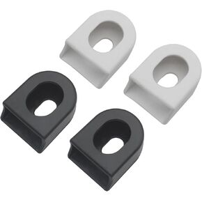 4pcs Bicycle Crank Covers Mountain Bike Crank Arm Protectors Bicycle Crank Shoe Protectors(2 Black and 2 White)