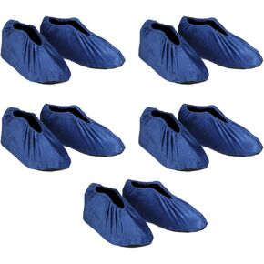 PATIKIL Reusable Shoe Covers, 5 Pair Washable Thickened Boot Shoe Covers Non-Slip Shoe Protectors Covers for Household Office Laboratory, Grey