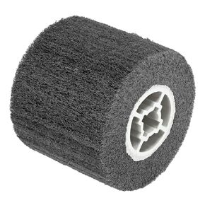 uxcell 120x100x19mm 800 Grit Non-Woven Polishing Burnishing Wheel Nylon Wire Drawing Abrasive Flap Wheel for Surface Treatment Stainless Steel Copper Aluminum Gray