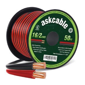 14/2 Low Voltage Landscape Lighting Copper Wire 14 Gauge 100Feet Oxygen-Free Copper Cable Wire 2 Conductor 14AWG 100FT Outdoor Direct Burial Electrical Copper Wire