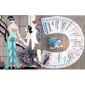 Lady of Belle Epoque Playing Cards (Poker Deck 54 Cards All Different) Vintage Retro Woman Portraits by Charles Gates Sheldon