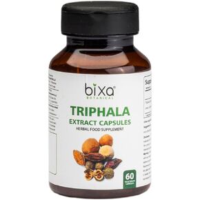 bixa BOTANICAL Ayurvedic Natural Herbal Supplement Triphala Extract Pure Authentic Premium Quality 40% Tannins, for Healthy Digestion & Absorption of Nutrients, Veg Capsules 60 Count (450mg)