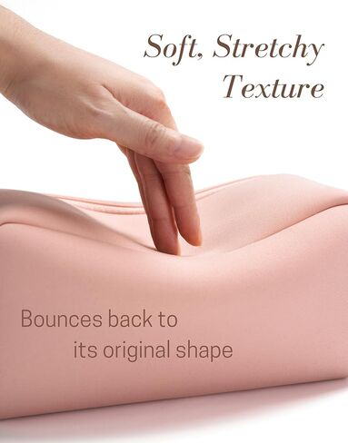 Yarnic Brown Travel Cosmetic Bag Makeup Bag, Large Capacity Toiletry Bag for Women, Portable Pouch Cute Cheetah Make Up Organizer with Divider and Handle, PU Leather in Kuwait