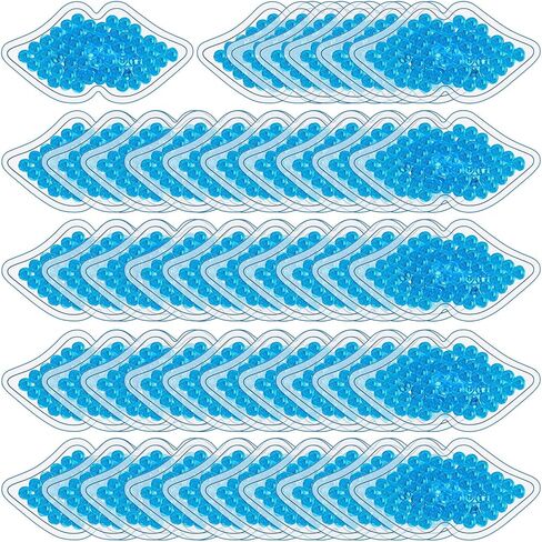 TrelaCo 60 Pcs Lip Ice Pack Bulk Gel Ice Pack Reusable Boo Boo Ice Packs for Kids Ice Bags for Injuries Lip Shape Mini Ice Pack Cold Compress for Headaches, Tired Eyes, Swelling, Teeth Pain Relief in Kuwait