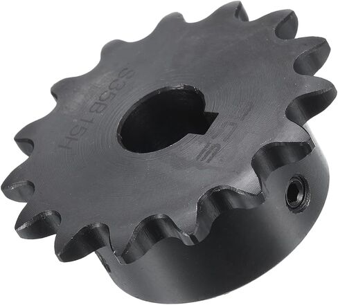 uxcell #35 Chain Roller Sprocket B Type, 1/2" Bore 15 Tooth Single Strand Chain Sprocket, Carbon Steel, Keyway with Set Screws in Saudi Arabia