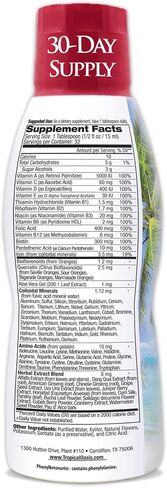 Tropical Oasis Adult Liquid Multivitamin -Liquid Multi-Vitamin and Mineral Supplement with 125 Total Nutrients Including; 85 Vitamins & Minerals, 23 Amino Acids, and 18 Herbs - 16 fl oz, 32 serv in Kuwait