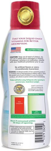 Tropical Oasis Adult Liquid Multivitamin -Liquid Multi-Vitamin and Mineral Supplement with 125 Total Nutrients Including; 85 Vitamins & Minerals, 23 Amino Acids, and 18 Herbs - 16 fl oz, 32 serv in Kuwait