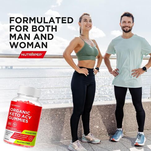 Organic Keto ACV Gummies for Advanced Weight Loss - Gluten & Sugar-Free Apple Cider Vinegar Diet Supplement for Women Men (1000MG) in Saudi Arabia