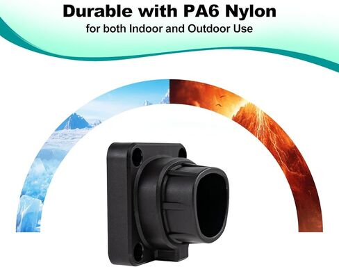 قاعدة تثبيت فوهة شاحن تيسلا، قفل آمن للتوصيل/الإخراج بيد واحدة، شديد التحمل مع نايلون وأضلاع معززة، ملحق تثبيت على الحائط خارجي/داخلي طراز Tesla X/Y/3/S in Kuwait