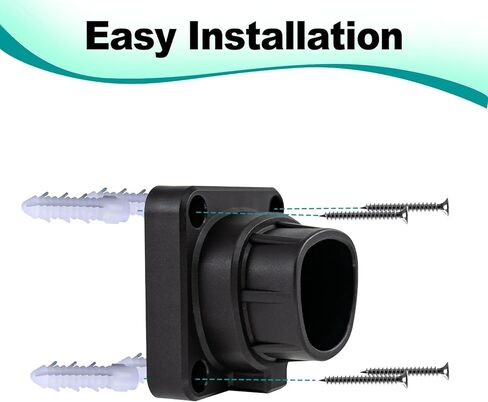 قاعدة تثبيت فوهة شاحن تيسلا، قفل آمن للتوصيل/الإخراج بيد واحدة، شديد التحمل مع نايلون وأضلاع معززة، ملحق تثبيت على الحائط خارجي/داخلي طراز Tesla X/Y/3/S in Kuwait